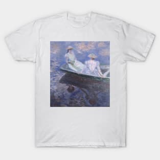 On the Boat by Claude Monet T-Shirt